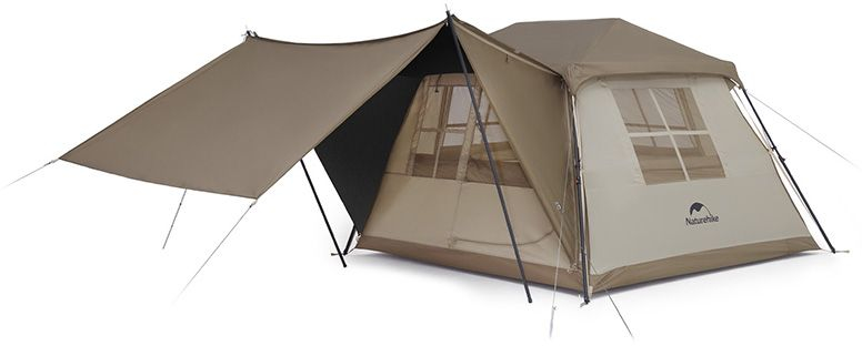 Палатка четырехместная Naturehike Village CNK2300ZP021, коричневая фото 