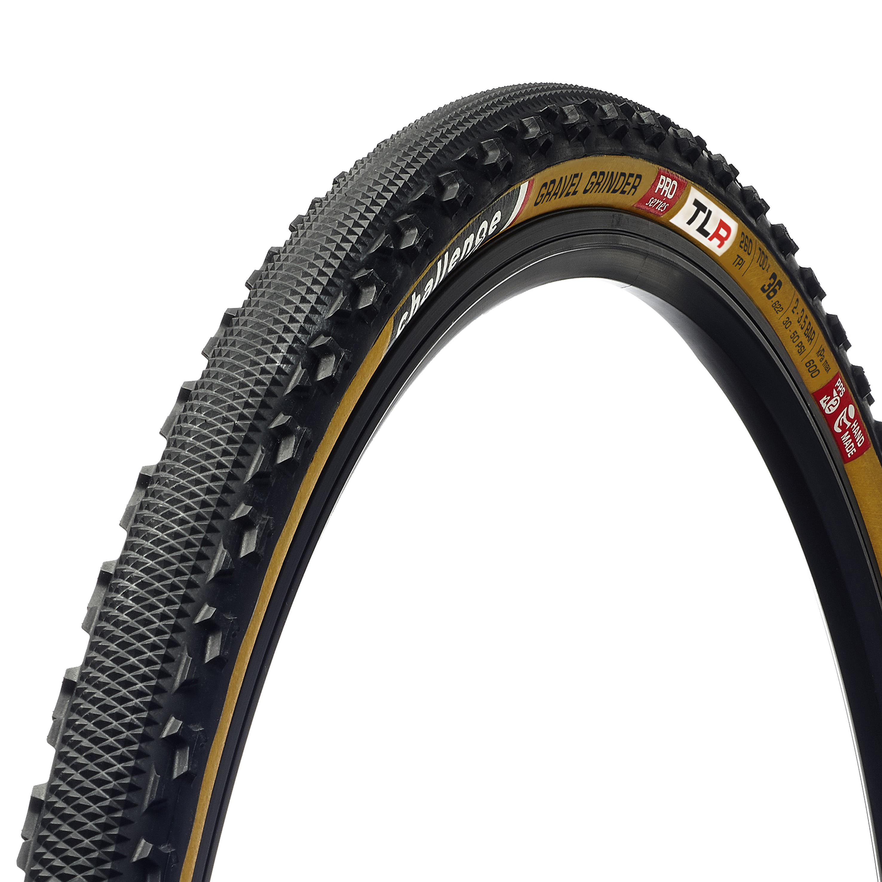 Покрышка 700x36 Challenge Gravel Grinder PRO H-TLR 260TPI Black/Tan фото 