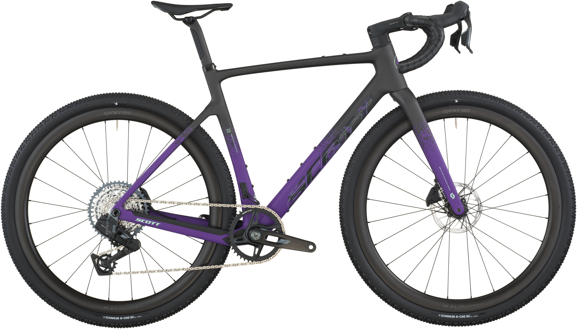 Велосипед 28" Scott ADDICT GRAVEL 20 рама - L Сarbon black / Іndigo purple B6 фото 
