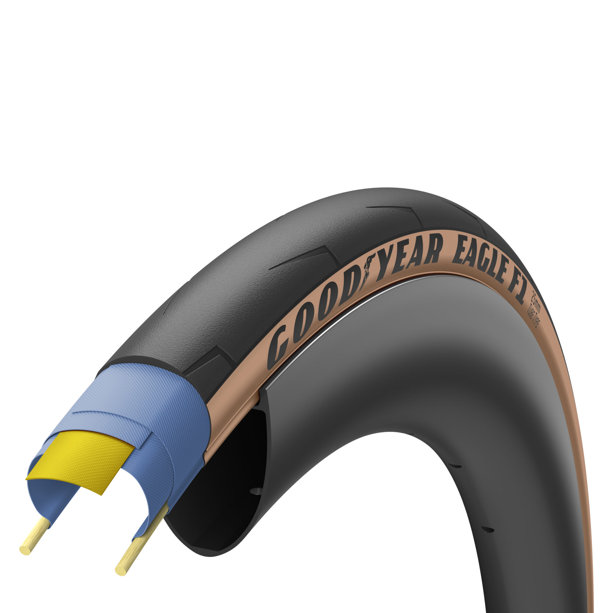 Покришка 700x30 (30-622) GoodYear EAGLE F1 Tubeless Complete, Blk/Tan фото 1