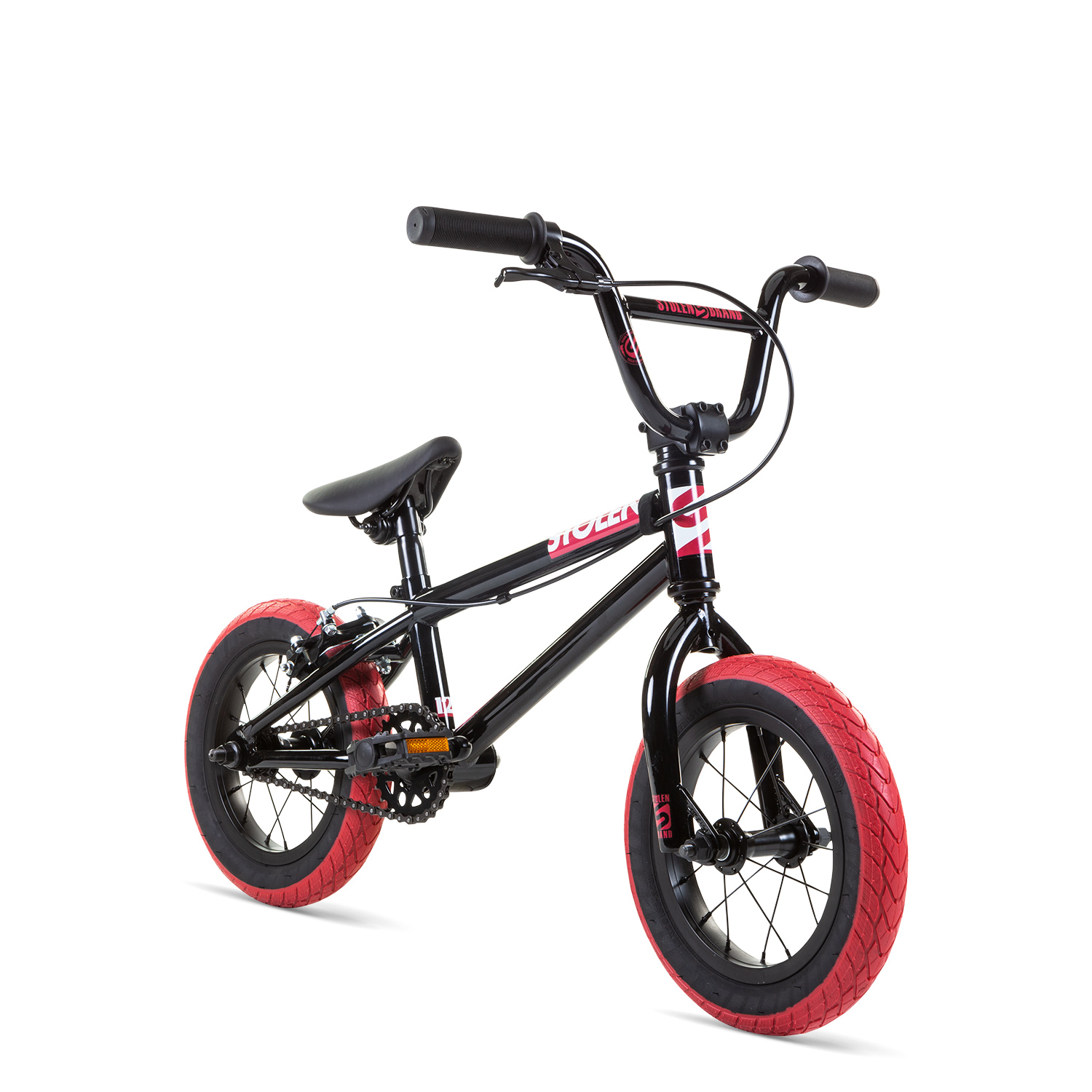 Велосипед 12" Stolen AGENT 13.25" BLACK W/ DARK RED TIRES A1 фото 2