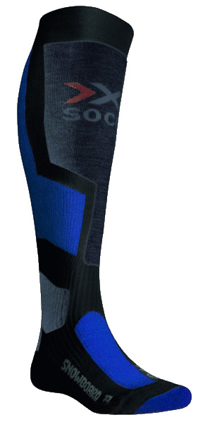Носки сноубордические  x-socks , X7A Antracite/Azure, 39/41 фото 
