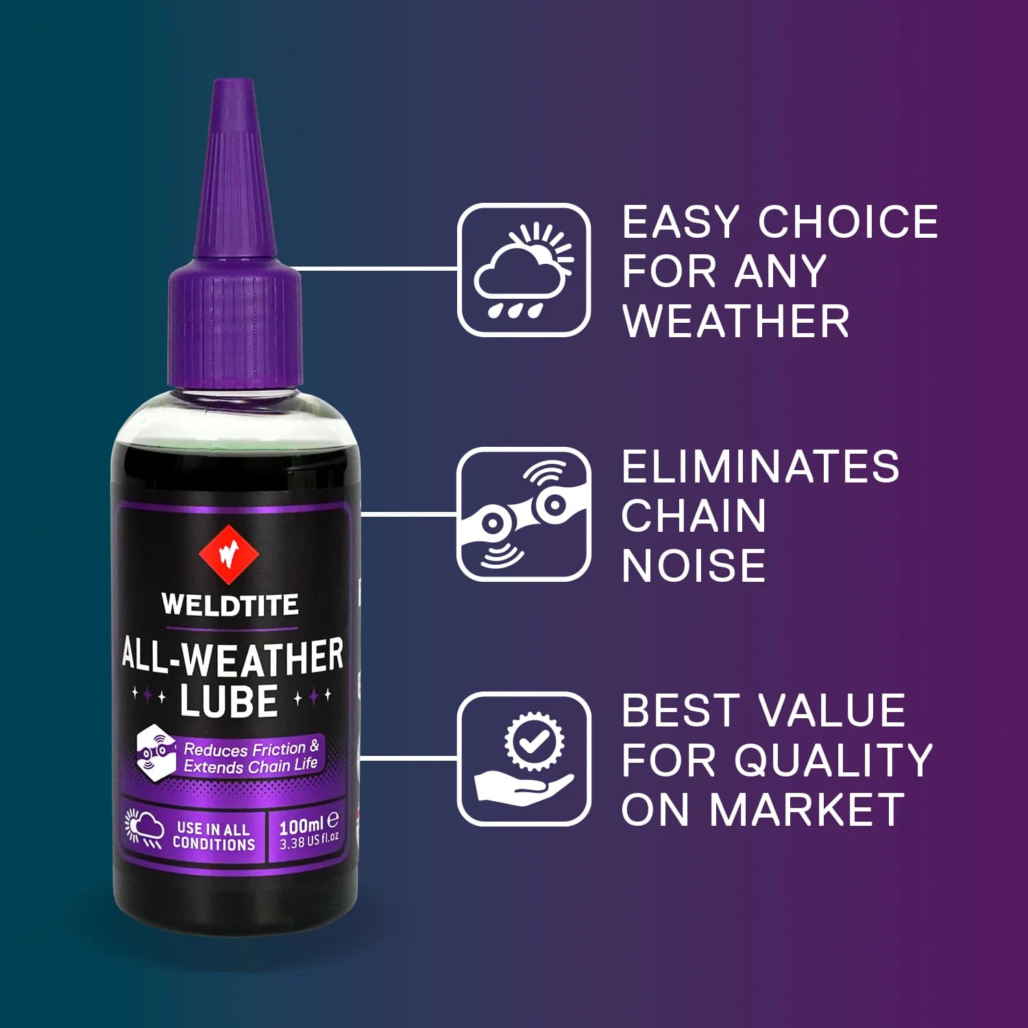 Мастило для ланцюга Weldtite 03111 ALL-WEATHER LUBE, 10мл фото 2