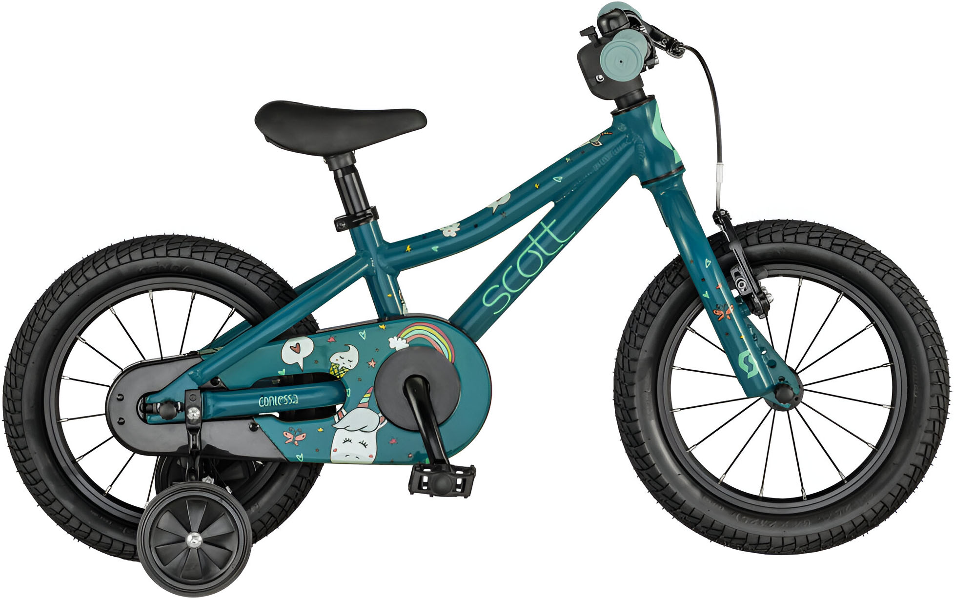 Велосипед 14" Scott CONTESSA 14 (KH) 2021 OS, зеленый