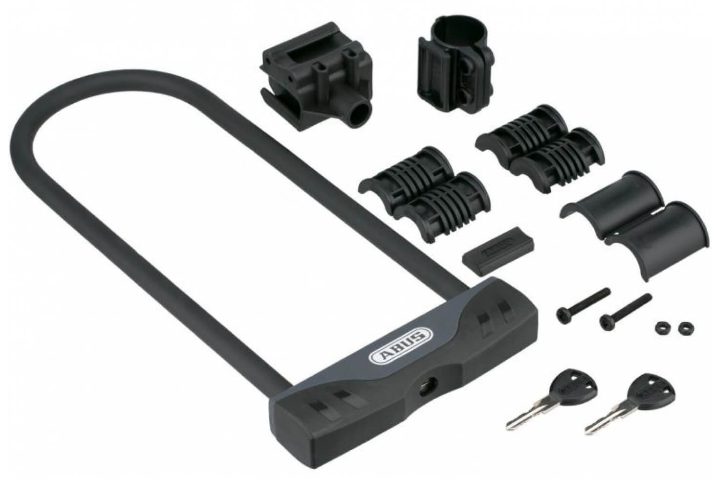 Замок U-образный ABUS FACILO 32/150HB300 USH, высота скобы 300 мм, толщина 12 мм, 2 ключа, крепление USH, черно-серый фото 2