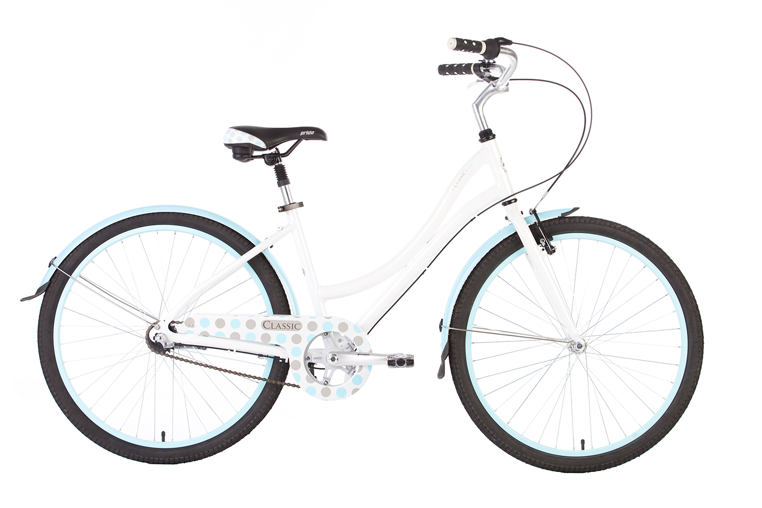Велосипед 26" Pride CLASSIC рама - 16" бело-синий 2014