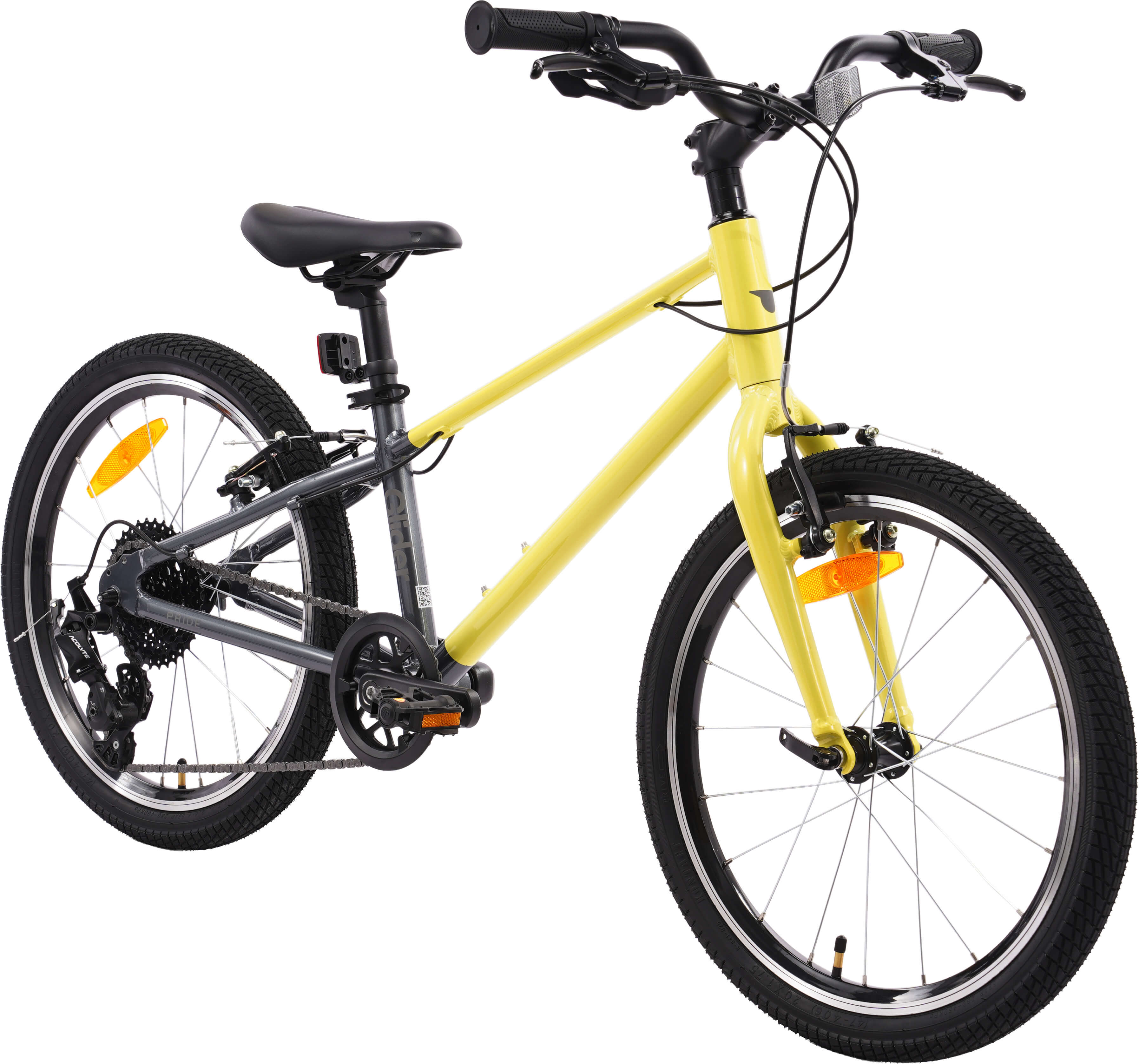 Велосипед 20" Pride GLIDER 2.2 жовтий B6 фото 2