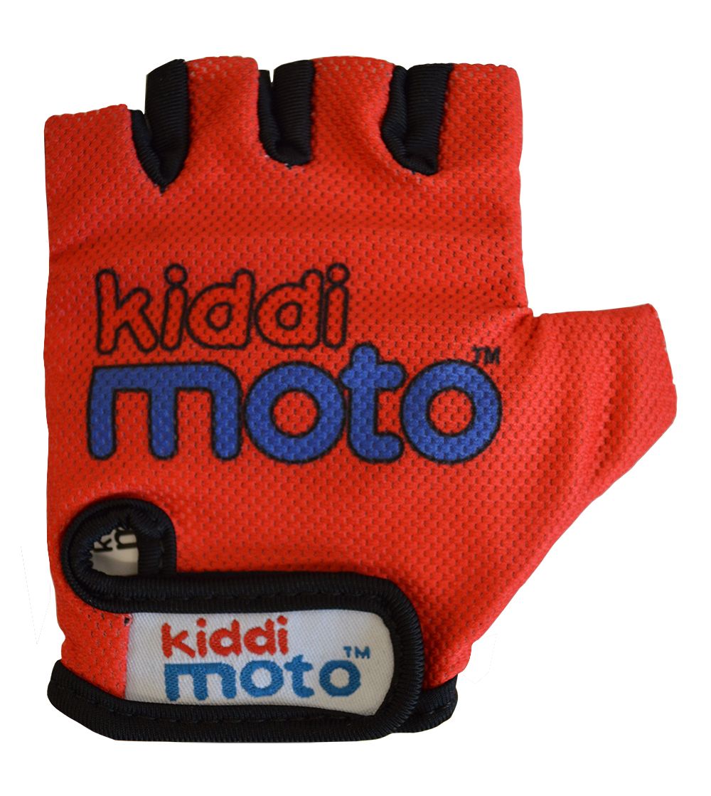 Перчатки детские Kiddimoto красные, размер М на возраст 4-7 лет фото 