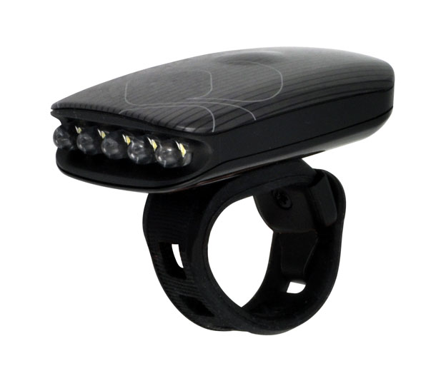 Світло переднє HQBC LUMY70 USB 5 Nichia LED 5 ф-цій чорний фото 
