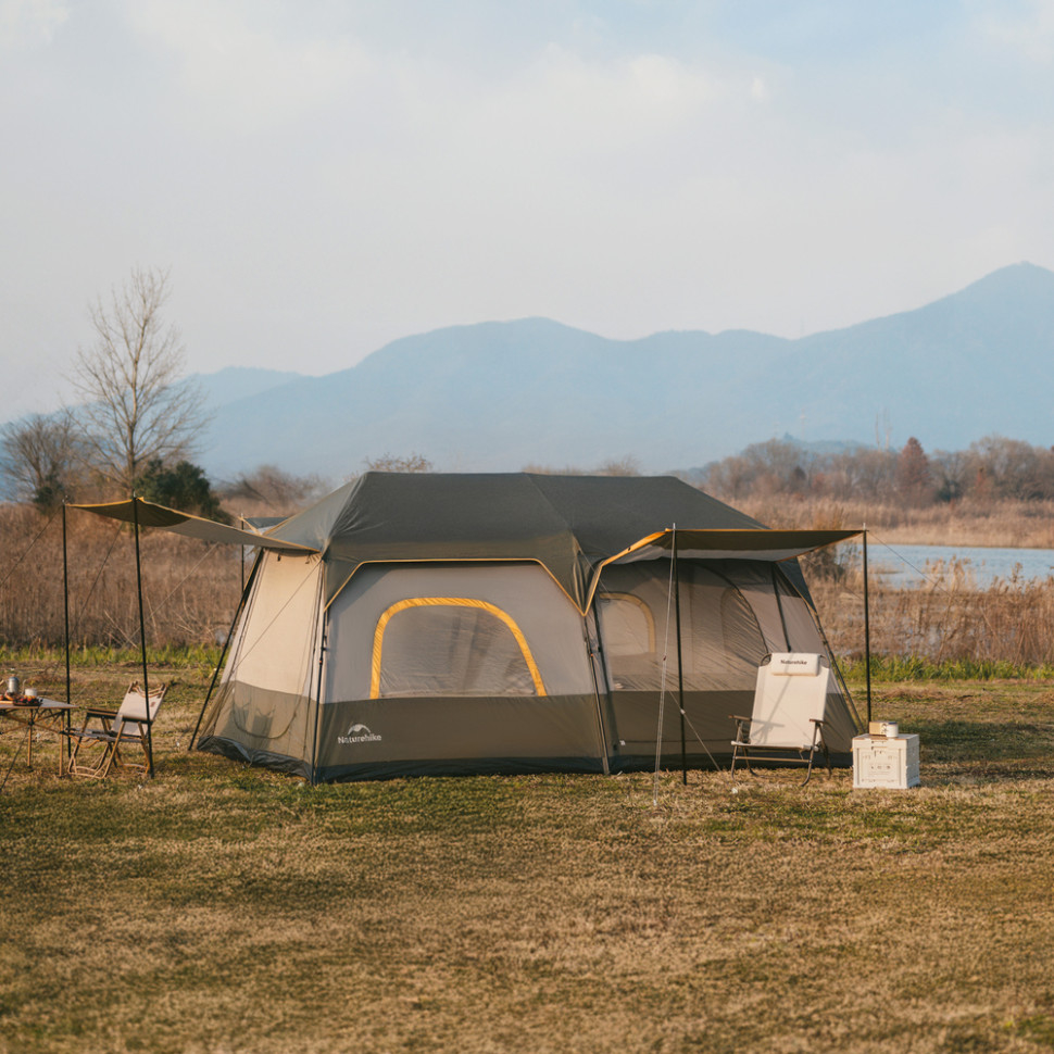 Палатка шестиместная Naturehike Cape 8.4 CNK2450WS050, серо-коричневая фото 4