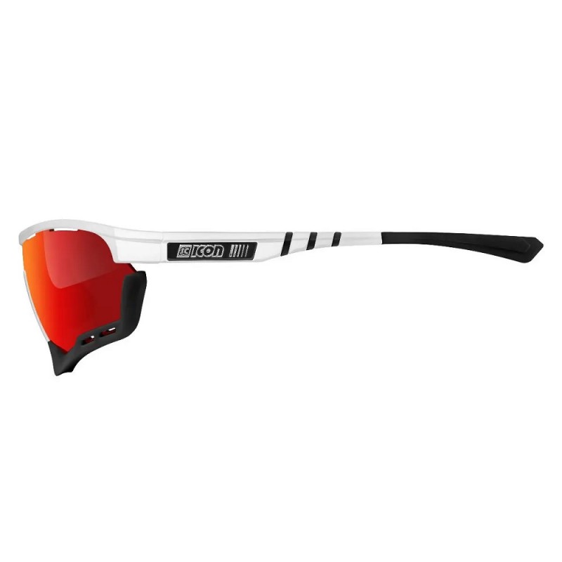 Очки SCICON Aerotech SCNPP Multimirror, белые, красная линза,  XL фото 3