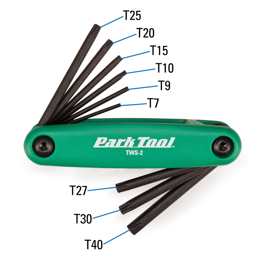 Набір торксів складний Park Tool TWS-2  T7/T9/T10/T15/T20/T25/T27/T30/T40  фото 2