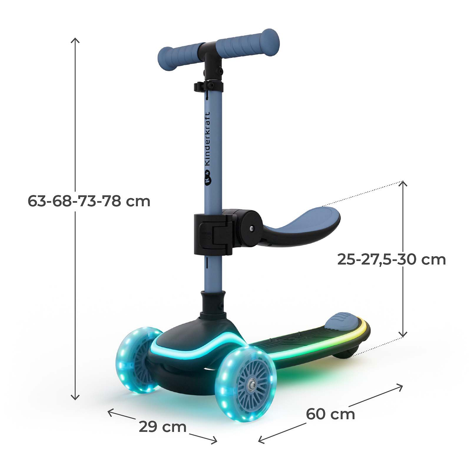 Самокат 2-в-1 Kinderkraft Raket Up Blue фото 11