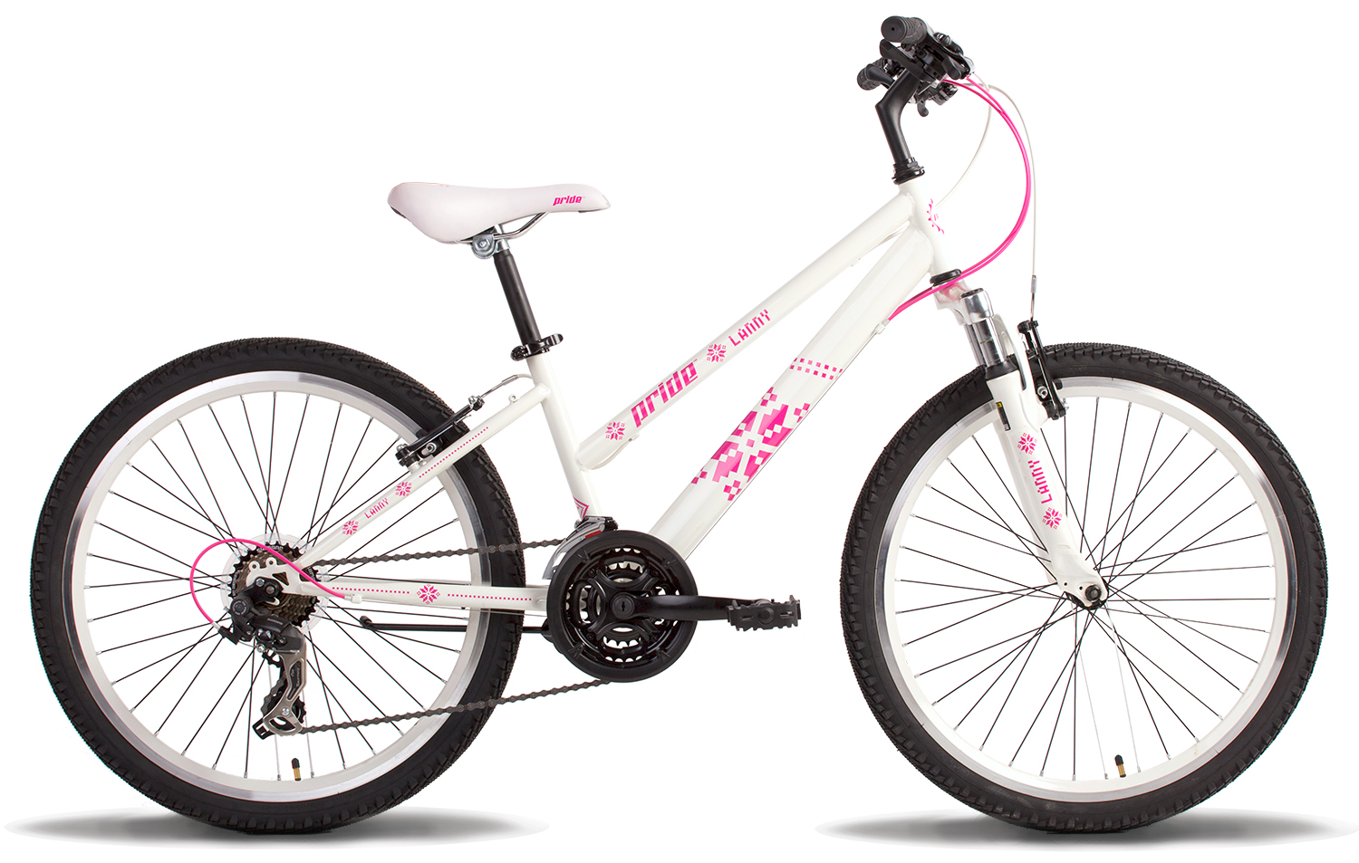 Велосипед 24" Pride LANNY бело-розовый 2014 фото 