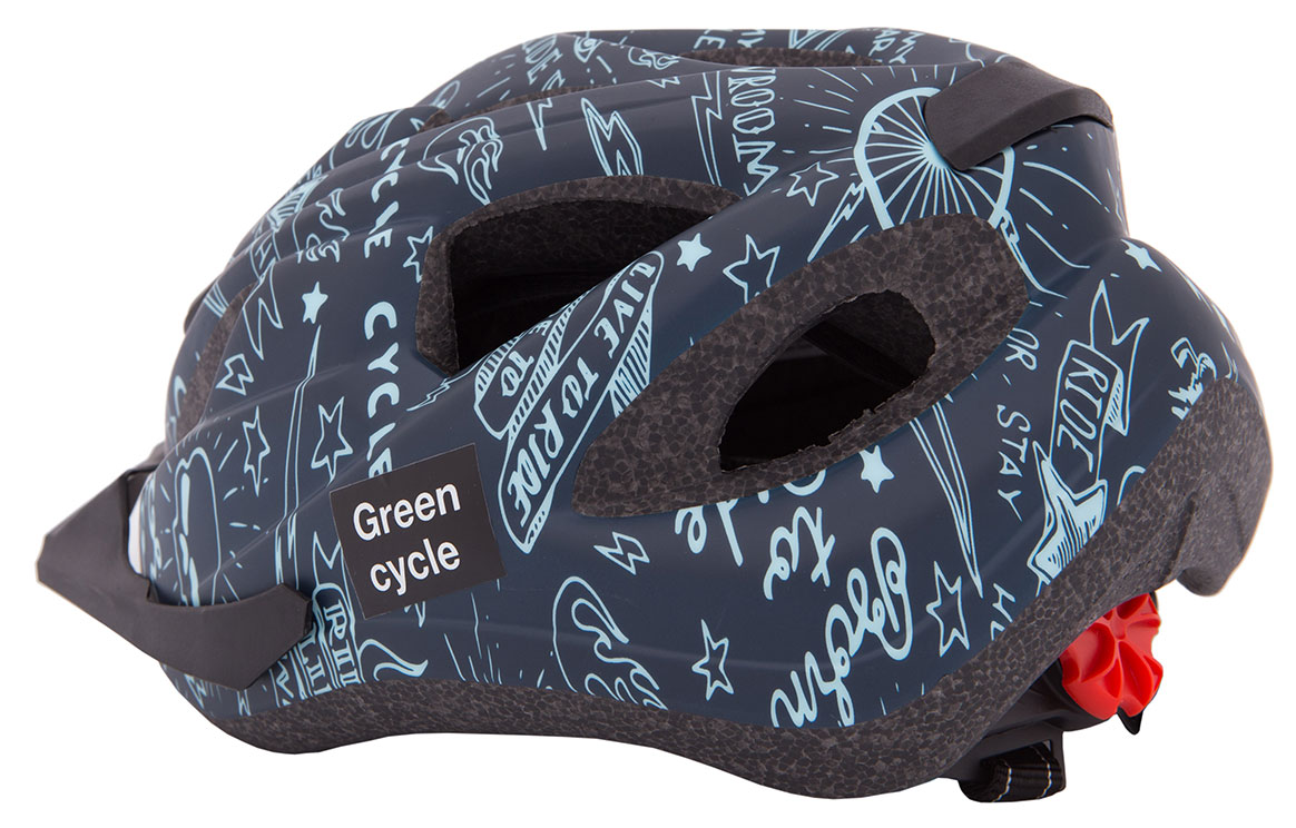 Шолом дитячий Green Cycle Fast Five розмір 50-56см темно-синій фото 2
