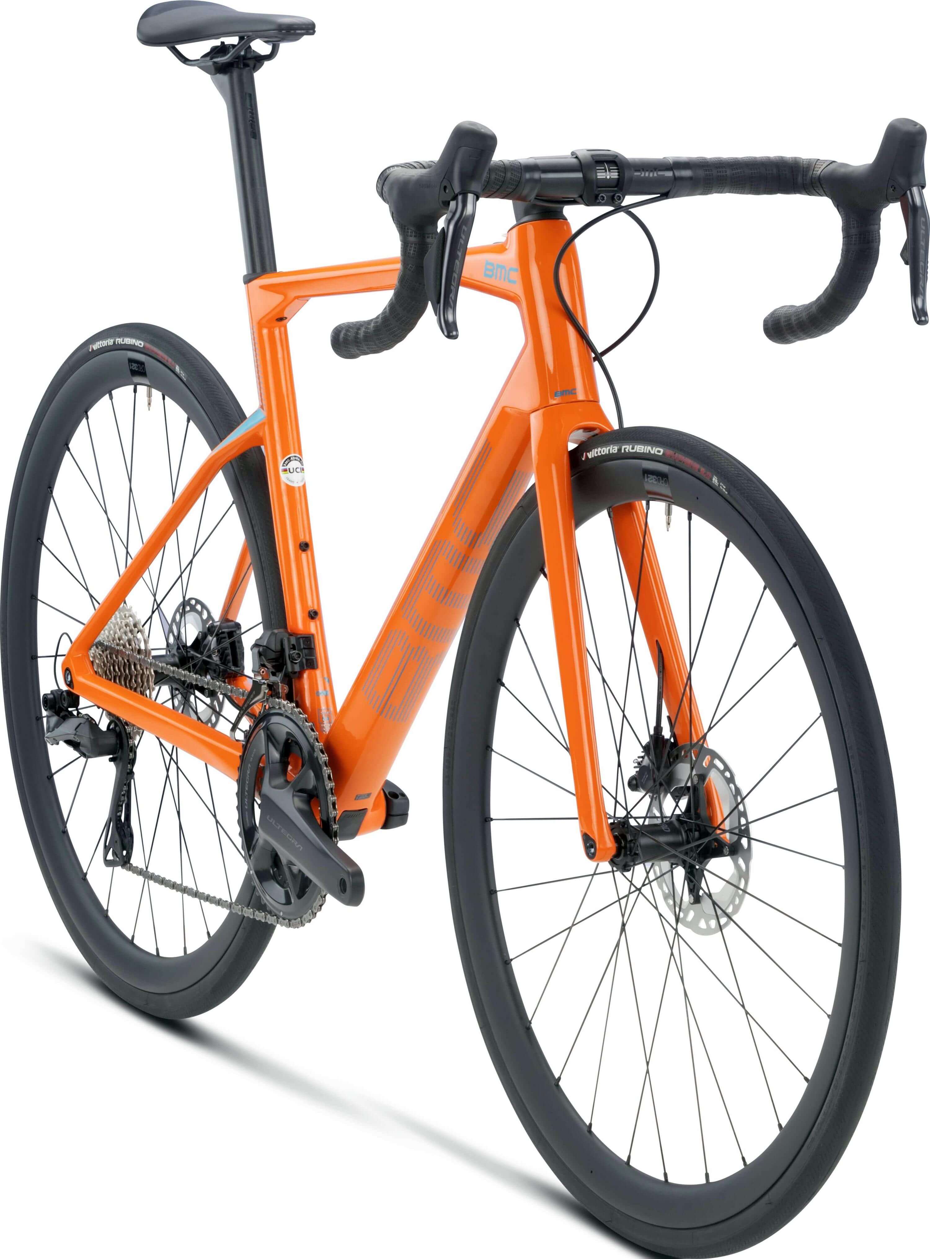 Велосипед 28" BMC Roadmachine ONE Carbon Di2 рама - 56 2023 Apricot & Petrol Blue фото 2