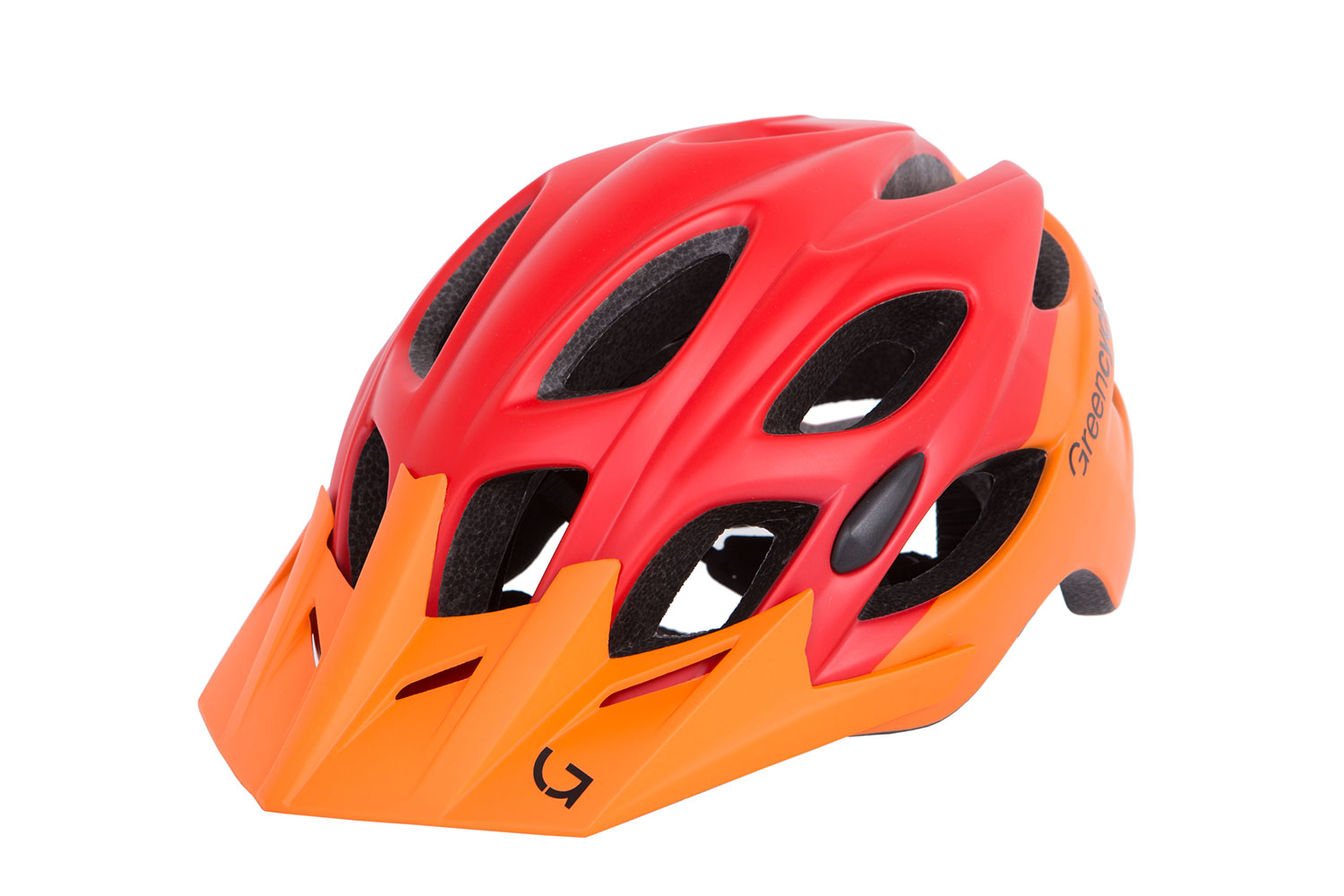 Шолом Green Cycle Enduro розмір 54-58см оранжево-червоний матовий фото 