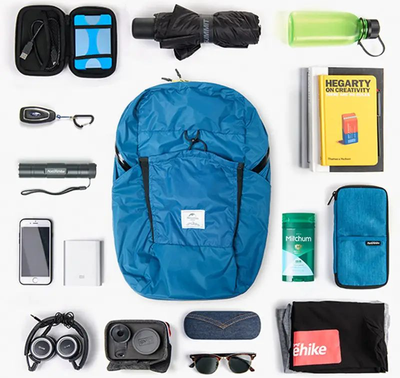 Рюкзак Naturehike Ultralight NH17A017-B, 22 л, голубой фото 3