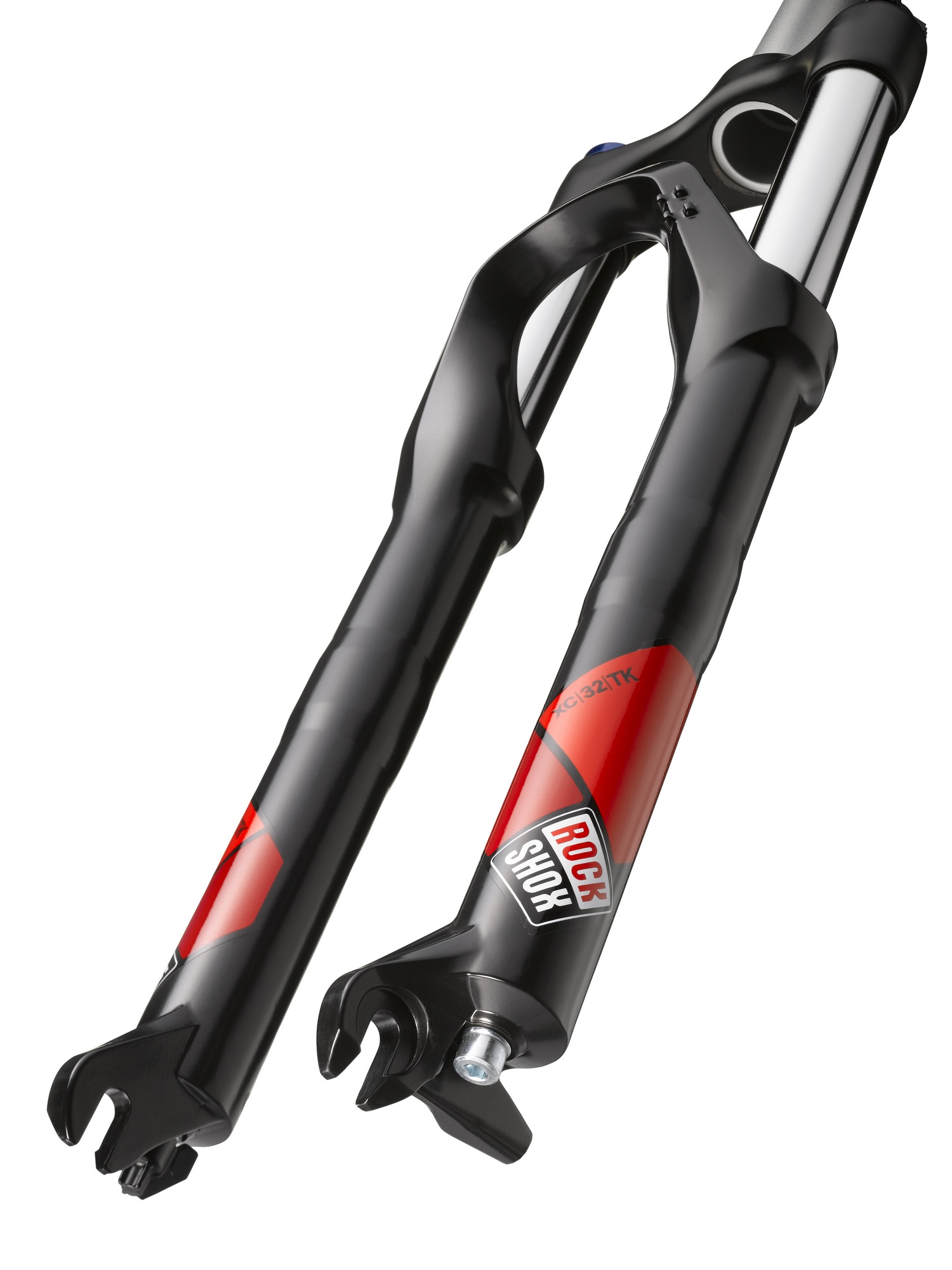 Вилка 29" аморт. под диск Rock Shox XC-32 TK Solo Air ход-100 шток 265mm, с выносным локаутом, черно-красная фото 1