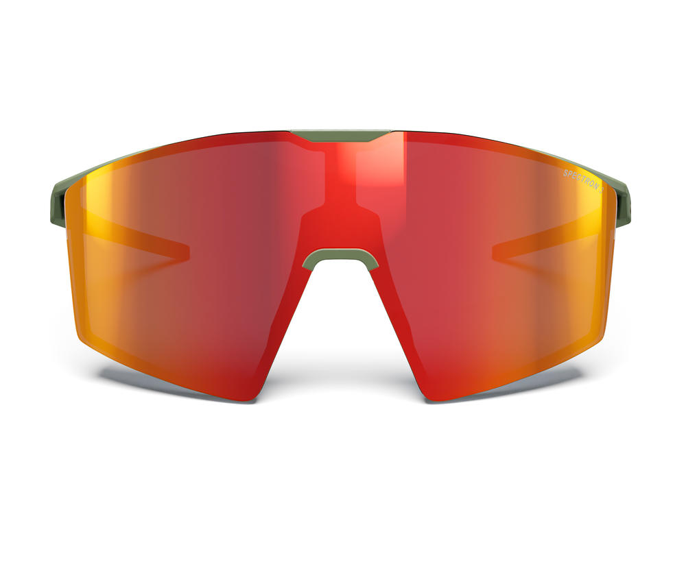 Очки Julbo EDGE SPECTRON 3 + SPECTRON 0, хаки, красная + прозрачная линзы фото 4
