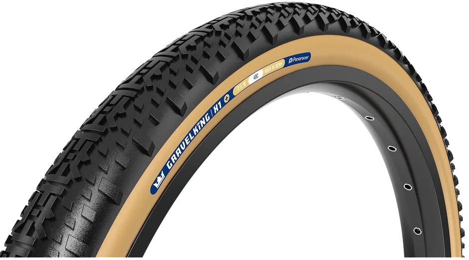 Покрышка 700x50C Panaracer GRAVELKING X1+ GEN2, черная с коричневой боковиной фото 