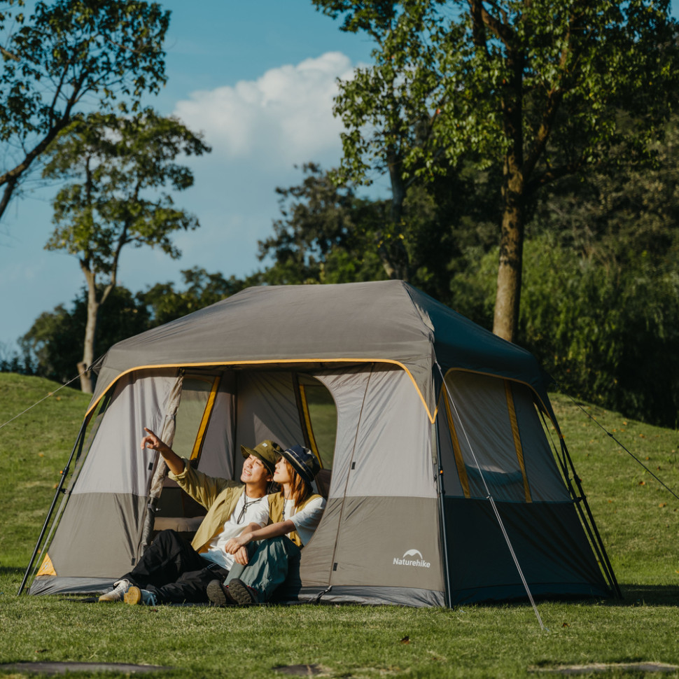 Палатка четырехместная Naturehike Cape Series 5.2 CNK2450WS037, серо-коричневая фото 9