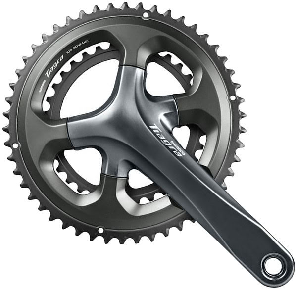 Шатуни Shimano FC-4700 TIAGRA, 175 мм, 2x10-ск., 52x36T, інтегрована вісь, без каретки фото 