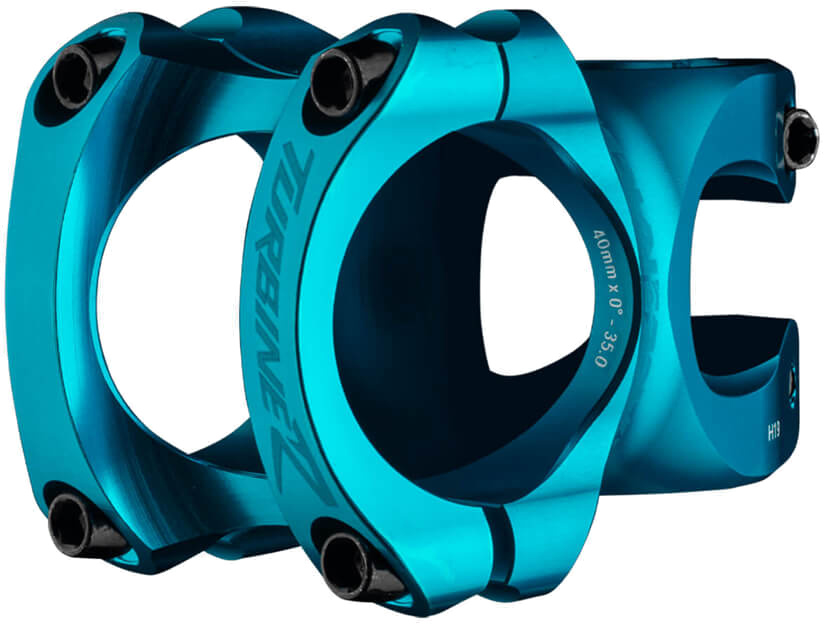 Вынос руля RaceFace TURBINE R, 40 мм, Ø35 мм, 0°, Turquoise фото 