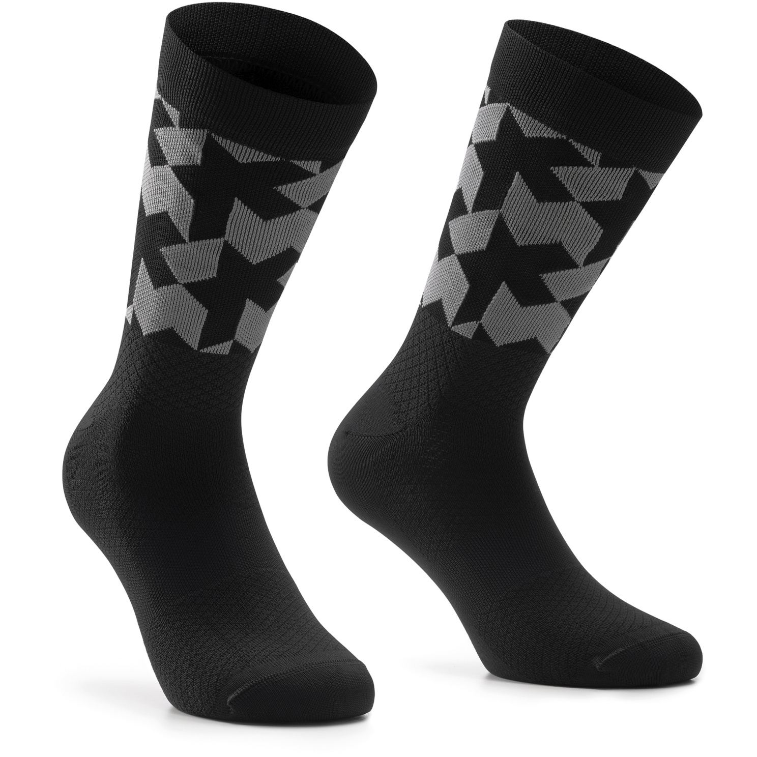 Шкарпетки ASSOS Monogram Socks Evo, чоловічі, чорно-сірі, II/44-47 фото 