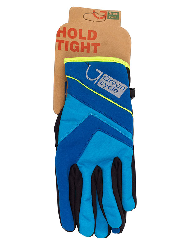 Перчатки Green Cycle NC-2576-2015 WindStop с закрытыми пальцами M синие фото 1