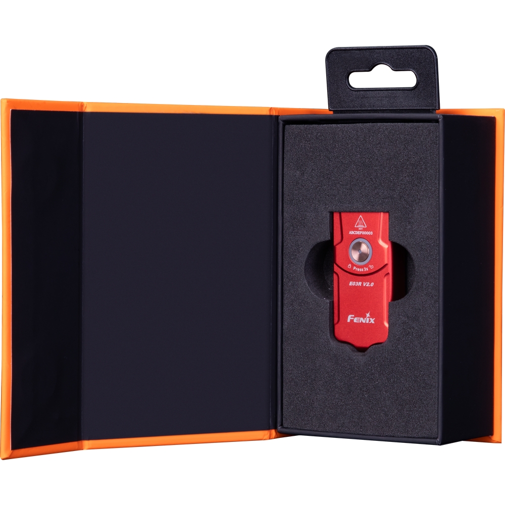 Фонарь наключный Fenix E03R V2.0, красный фото 4