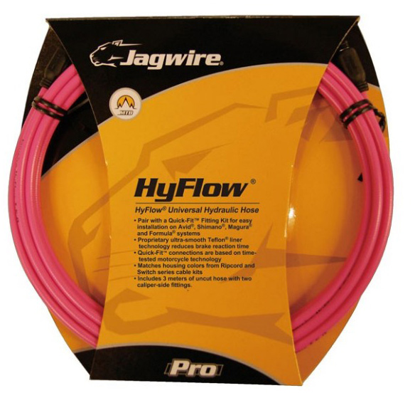Комплект JAGWIRE Mountain Pro (HYFLOW) HBK407 под гидравл. тормоз (Teflon/Kevlar) - Hot pink фото 