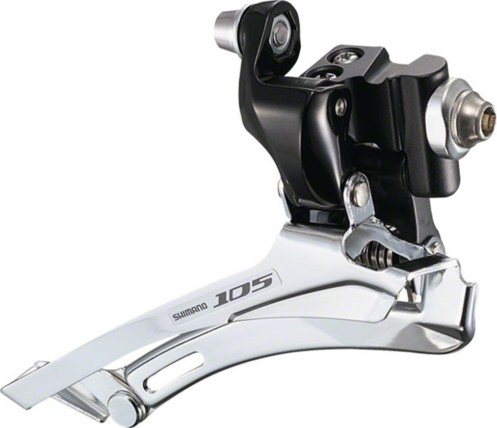 Переключатель пер. Shimano FD-5700-L 105 под 2х10, BRAZED-ON TYPE black фото 