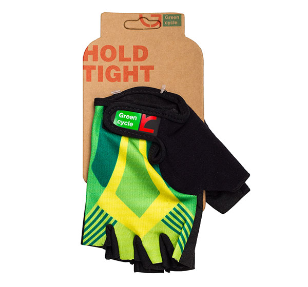 Перчатки Green Cycle NC-2535-2015 Light без пальцев L зелено-желтые фото 
