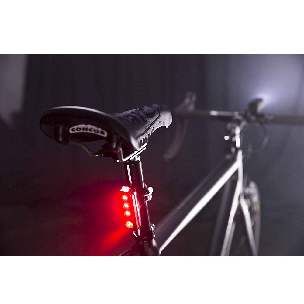 Блимавка задня Knog Blinder Mob V The Face, 44 люмен, 5 режимів, чорна фото 2