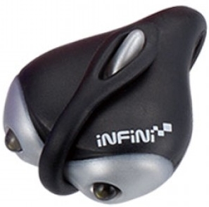 Фара передня INFINI I-201W чорний "Amuse" 2 бел світлодіода, 2 режими, в компл. батарейка