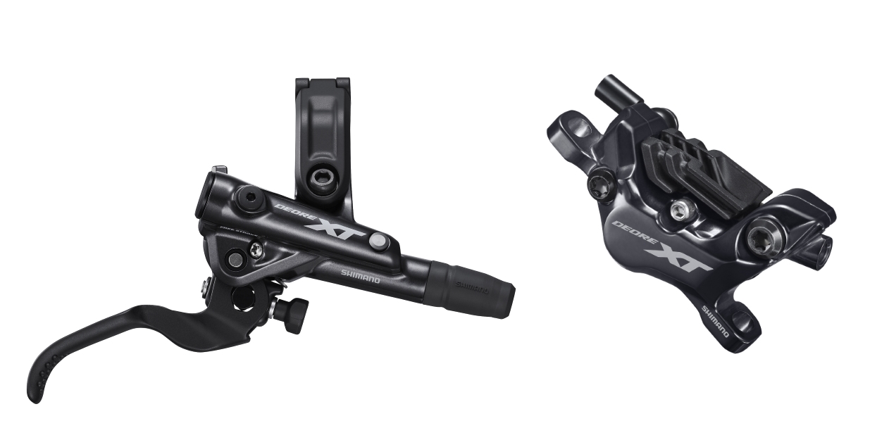 Тормоз дисковый гидравлический Shimano M8120 DEORE XT, правая ручка, 4-порш. калипер, J-kit гидролиния 1700мм, задний фото 
