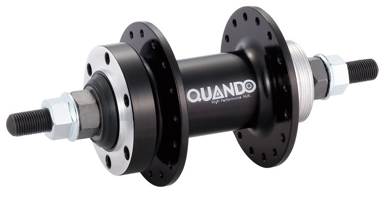 Втулка задн. Quando KT-TD6R 36H під диск QR 175mm 7 шв., на гайках алюмін чорна фото 