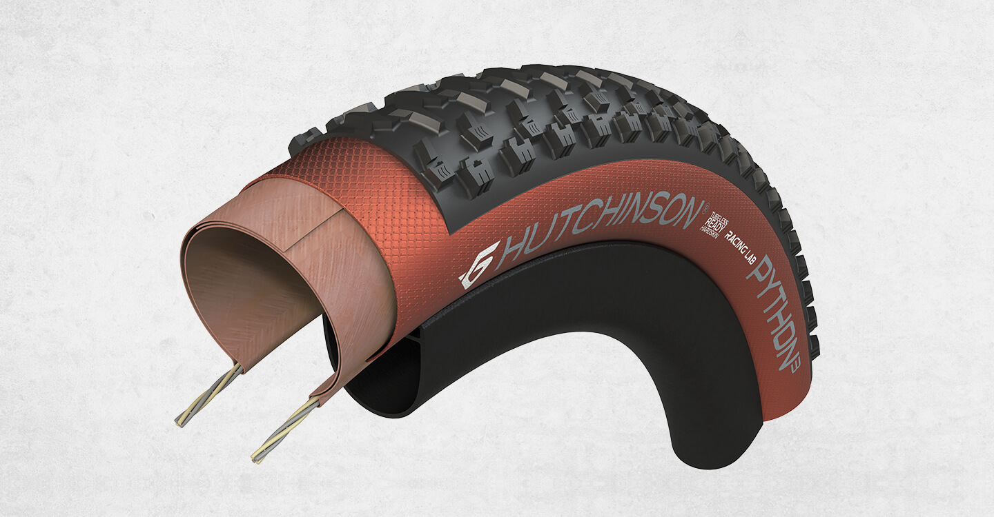 Покрышка 29x2.30 Hutchinson PYTHON 3 Racing Lab, 66TPI, Tubeless Ready, Foldable, Hardskin, Tan Walls фото 5