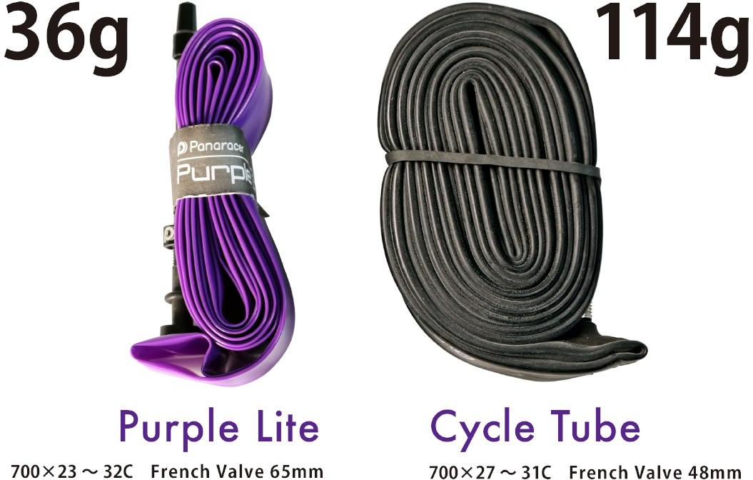 Камера 700x32/47C Panaracer TPU Purple Lite, Presta 65 мм фото 2