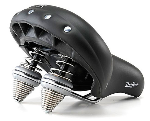 Сідло Selle Royal Premium DRIFTER, Royalgel, оббивка Strengtex, 270х245мм, 1160г, хромовані рейли і пружини, unisex, чорне фото 3