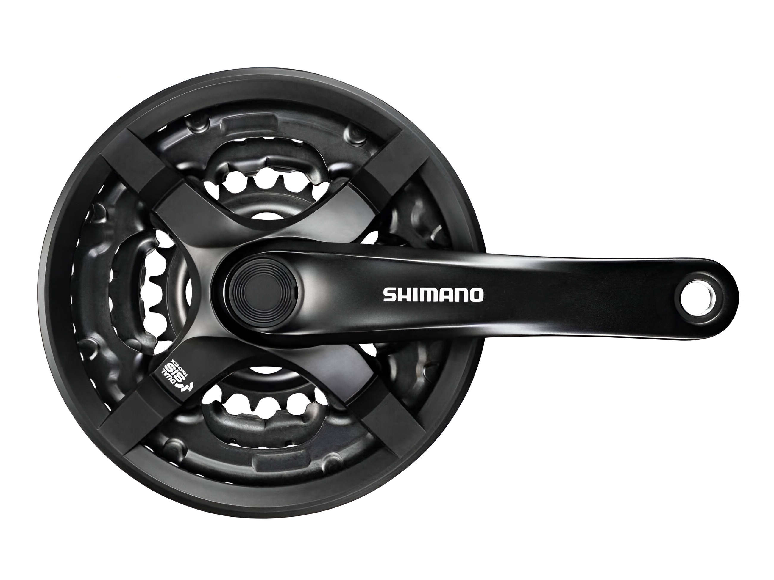 Шатуни Shimano FC-TY501, 42/34/24T, 170 мм, 3х6/7/8, захист зірок фото 1