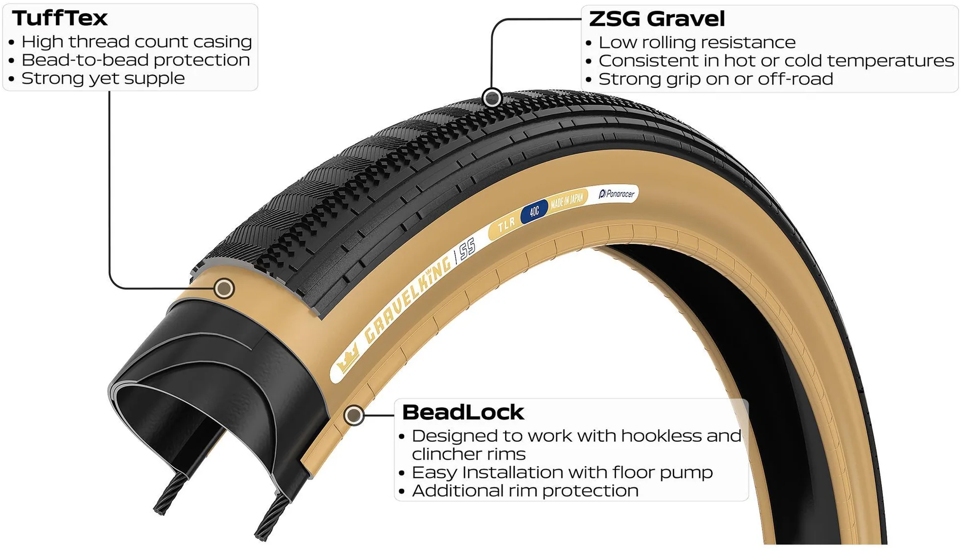 Покрышка 700x30C Panaracer GRAVELKING SS GEN2, черная с коричневой боковиной фото 3