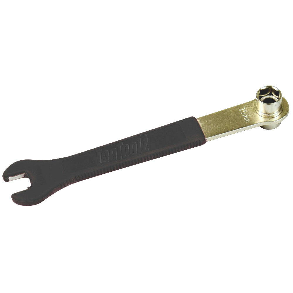 Ключ педальный 15 мм, ключ торцевой 14x15 мм для кареточных фиксирующих болтов, Cr-Mo сталь, Ice Toolz 3400 фото 