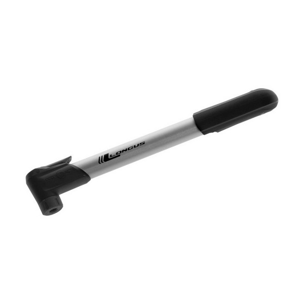 Мінінасос Longus CLEVER ALU-T, 120PSI, presta+schrader, сріблястий фото 