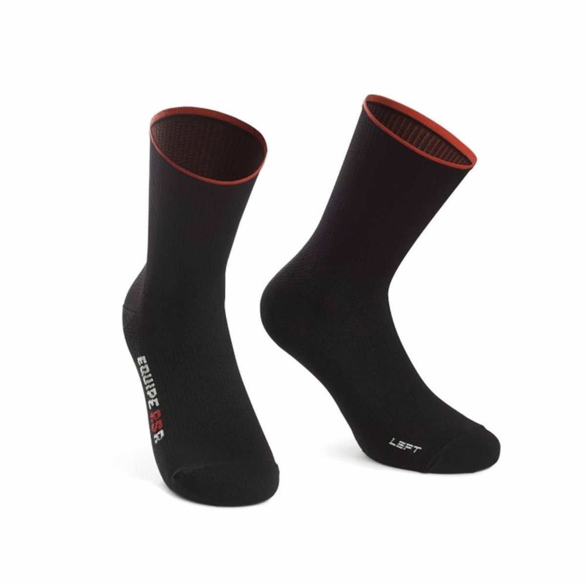 Носки ASSOS Equipe RSR Socks National Red, черные с красным 0/35-38 фото 