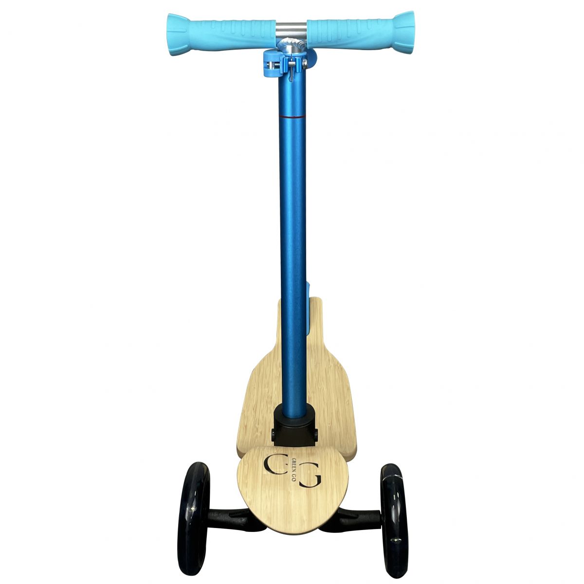 Самокат дитячий 3х колісний GreenGo Wood Blue фото 5