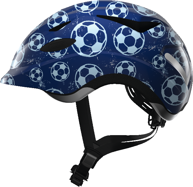 Шлем детский ABUS ANUKY, размер S (46-52 см), Blue Soccer, синий фото 