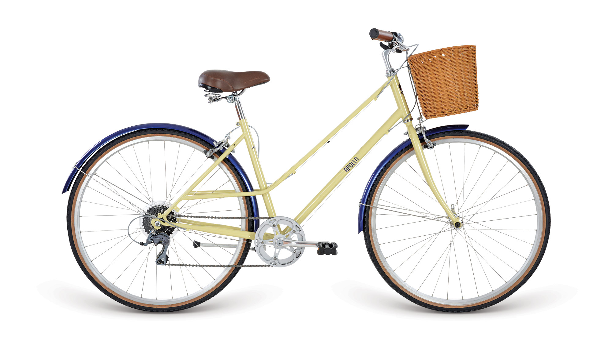 Велосипед 28" Apollo Vintage 8 рама - M gloss Cream / gloss Navy Blue фото 