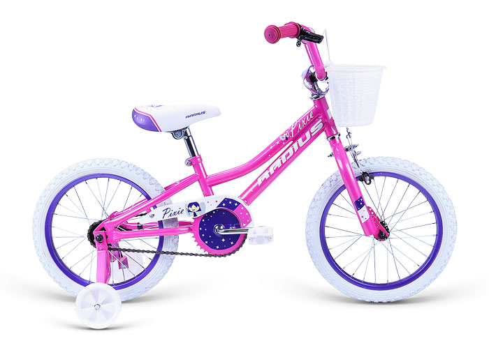 Велосипед 16" Radius Pixie Gloss Pink/Gloss Purple/Gloss White фото 1